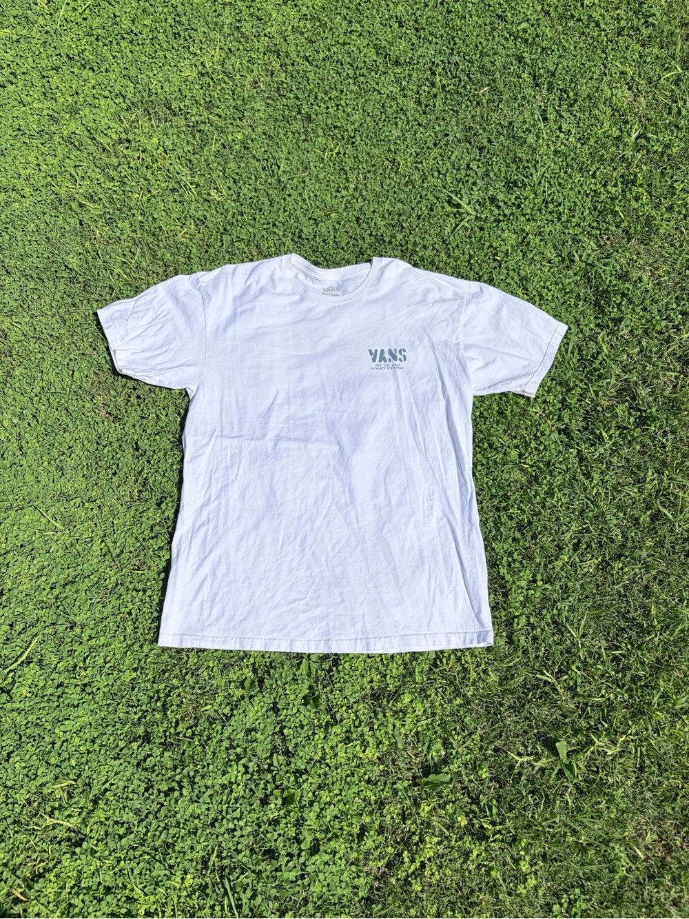 Vans White Short-Sleeve Logo Tee